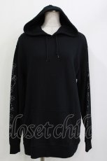 画像1: NieR Clothing / プリントプルパーカー  黒×シルバー H-26-04-15-1011-PU-TO-KB-ZH (1)
