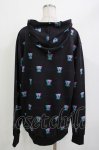 画像2: NieR Clothing / 総柄フードカーディガン  黒×ONEくん H-26-04-15-1016-PU-TO-KB-ZH (2)