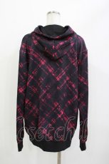 画像2: NieR Clothing / 総柄ZIPパーカー  黒×ロゴピンク H-26-04-15-1018-PU-TO-KB-ZH (2)