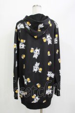 画像2: NieR Clothing / 総柄ZIPパーカー  黒×ビールNierちゃん H-26-04-15-1020-PU-TO-KB-ZH (2)