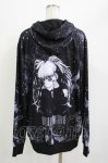 画像2: NieR Clothing / 総柄ZIPパーカー F 黒×グレー H-26-04-15-1021-PU-TO-KB-ZH (2)