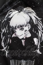 画像3: NieR Clothing / 総柄ZIPパーカー F 黒×グレー H-26-04-15-1021-PU-TO-KB-ZH (3)