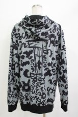 画像2: NieR Clothing / 総柄ZIPパーカー F グレー H-26-04-15-1022-PU-TO-KB-ZH (2)