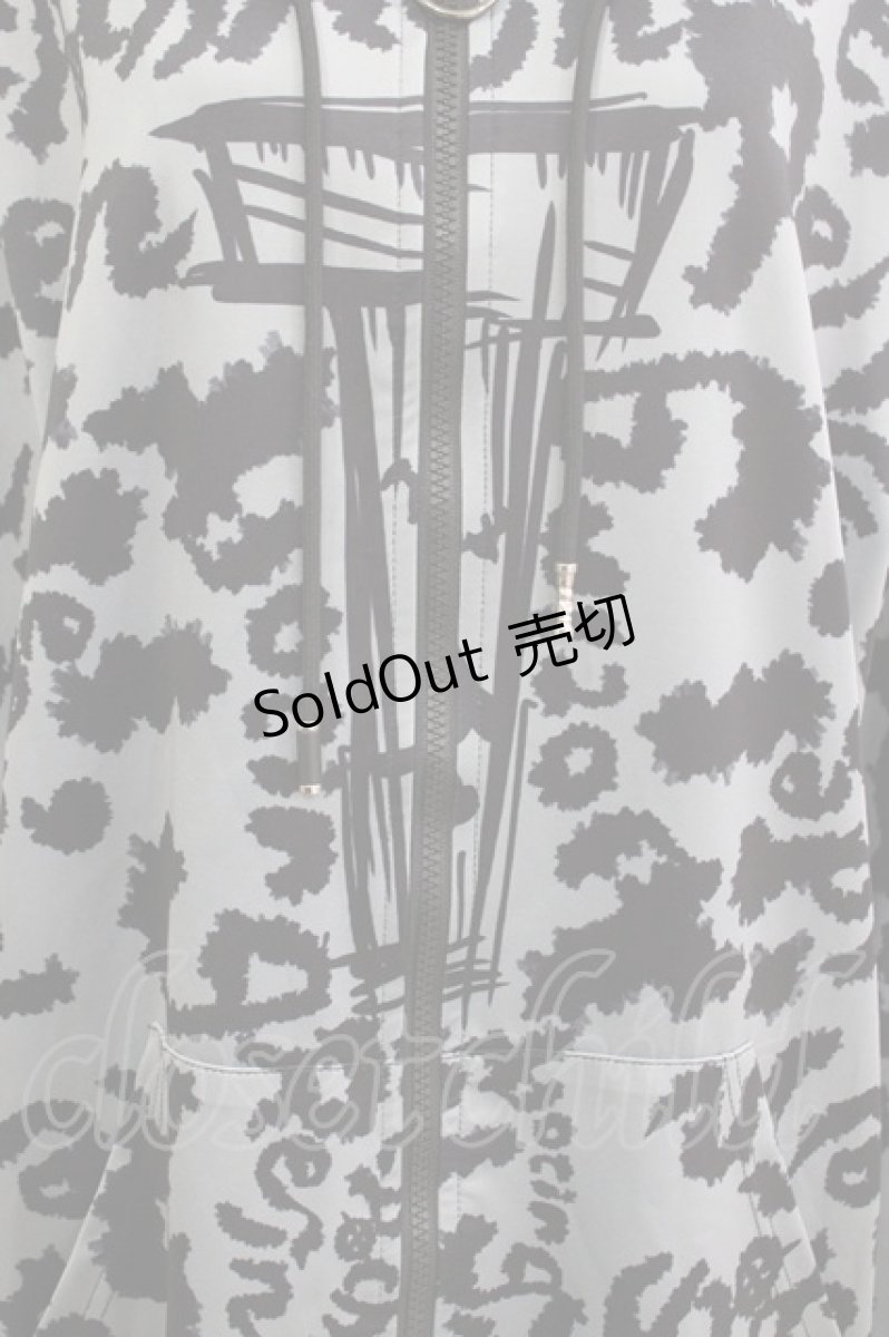画像3: NieR Clothing / 総柄ZIPパーカー F グレー H-26-04-15-1022-PU-TO-KB-ZH (3)