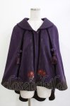 画像1: Ozz oneste / 矢絣プリント入り和風マント  紫 H-26-04-15-1027-OO-JA-KB-ZH (1)