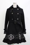 画像1: FRILL / 刺繍ダブルボタンコート  ブラック H-26-04-15-1029-HN-CO-KB-ZH (1)