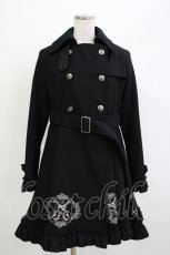 画像1: FRILL / 刺繍ダブルボタンコート  ブラック H-26-04-15-1029-HN-CO-KB-ZH (1)