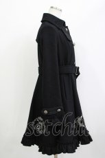 画像2: FRILL / 刺繍ダブルボタンコート  ブラック H-26-04-15-1029-HN-CO-KB-ZH (2)