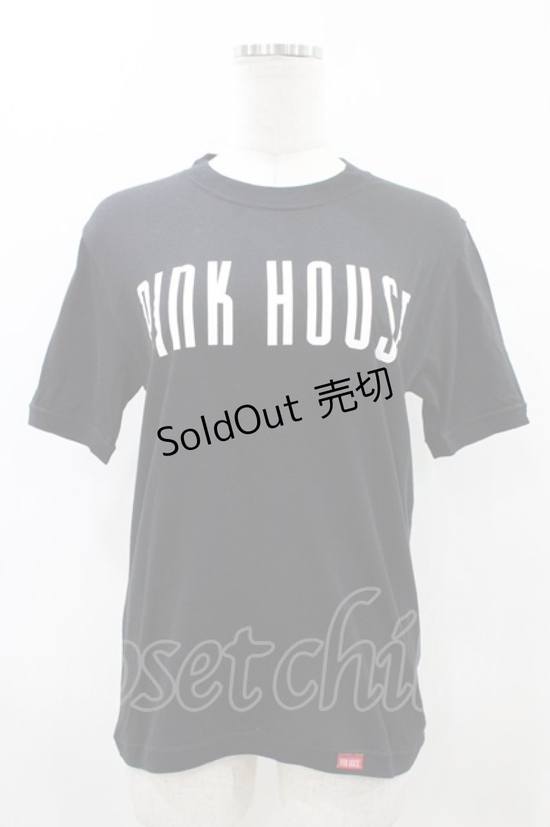 画像1: PINK HOUSE / ロゴTシャツ M ブラック H-26-04-15-059-LO-TS-NS-ZH (1)