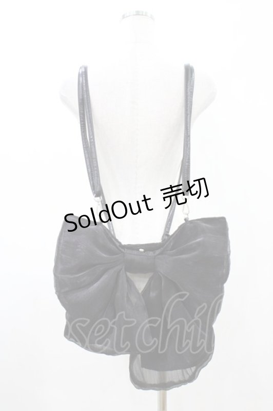 画像1: Alice Mashiro / 眞白ありす/リボンマルチWAYバッグ  ブラック H-26-04-15-010-PU-BG-NS-ZH (1)