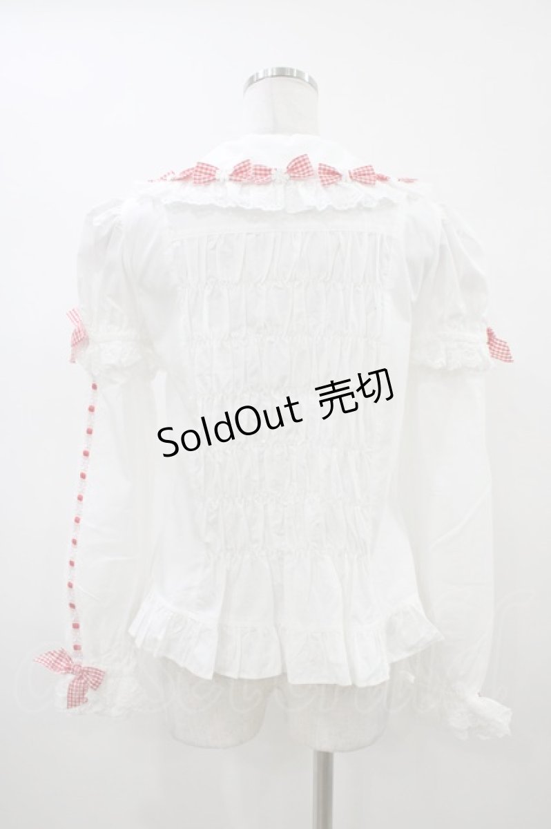 画像2: Angelic Pretty / Flower Ribbonブラウス Free オフ/レッド H-26-04-15-012-AP-BL-NS-ZH (2)