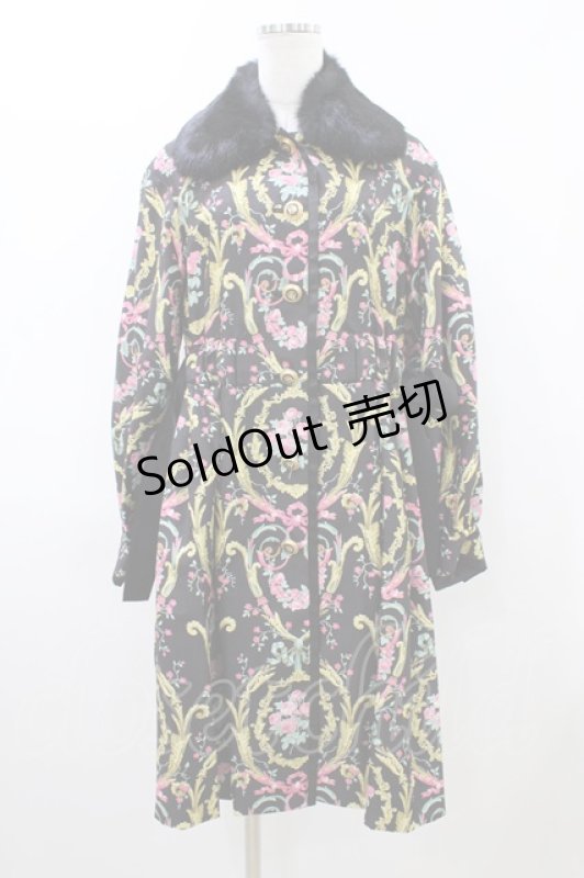 画像1: JESUS DIAMANTE / アントーニアツインリボンコート 38 マリーブラック H-26-04-15-015-JE-CO-NS-ZH (1)