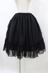 画像1: Victorian maiden / フリルシフォンアンダースカート Free ブラック H-26-04-15-021-CL-SK-NS-ZH (1)