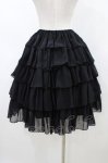 画像2: Victorian maiden / フリルシフォンアンダースカート Free ブラック H-26-04-15-021-CL-SK-NS-ZH (2)