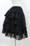画像3: Victorian maiden / フリルシフォンアンダースカート Free ブラック H-26-04-15-021-CL-SK-NS-ZH (3)