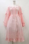 画像1: Cherirulu Chocola / 襟レースフリルワンピース LL ピンク H-26-04-15-022-GO-OP-NS-ZH (1)