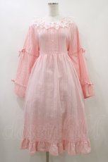 画像1: Cherirulu Chocola / 襟レースフリルワンピース LL ピンク H-26-04-15-022-GO-OP-NS-ZH (1)