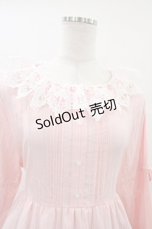画像3: Cherirulu Chocola / 襟レースフリルワンピース LL ピンク H-26-04-15-022-GO-OP-NS-ZH (3)