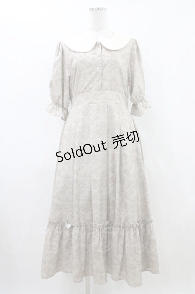 画像1: m petit by misako / NINA’S/トワルドジュイワンピース L ベージュ H-26-04-15-025-LO-OP-NS-ZH (1)