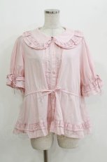 画像1: Chalmiere / クラシックコットンブラウス M ピンク H-26-04-16-025-0-BL-NS-ZH (1)
