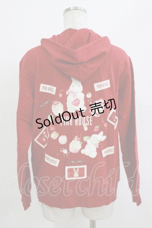 画像3: PINK HOUSE / ロゴプリントパーカー Free レッド H-26-04-16-031-LO-TO-NS-ZH (3)