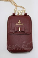 画像2: m petit by misako / NINA′S/スマホショルダーバッグ  ワイン H-26-04-16-039-LO-BG-NS-ZH (2)