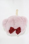 画像1: m petit by misako / AM*クマサンポーチ  ピンク H-26-04-16-043-LO-ZA-NS-ZH (1)