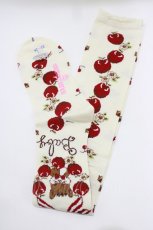 画像1: BABY,THE STARS SHINE BRIGHT / Pomme rouge〜うさぎとりすのりんごの森〜柄オーバーニーソックス  アイボリー H-26-04-16-053-BA-ZA-NS-ZH (1)