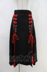 画像1: REFLEM / ダブルチャイナレイヤーショートパンツ  ブラック×レッド H-26-04-16-1031-PU-PA-KB-ZH (1)