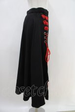 画像2: REFLEM / ダブルチャイナレイヤーショートパンツ  ブラック×レッド H-26-04-16-1031-PU-PA-KB-ZH (2)