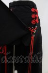 画像4: REFLEM / ダブルチャイナレイヤーショートパンツ  ブラック×レッド H-26-04-16-1031-PU-PA-KB-ZH (4)