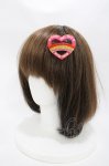 画像1: Candy Stripper / SUNNY GIRLS CLUB HAIR CLIP  PINK LAME H-26-04-16-1005-PU-AC-KB-ZH (1)