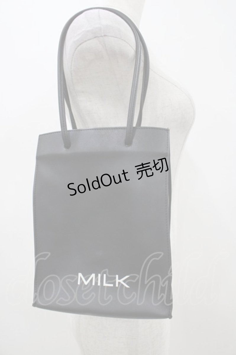 画像1: MILK / レザーpetit BAG  ブラック H-26-04-16-1039-ML-BG-KB-ZH (1)