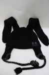 画像3: Candy Stripper / CABLE BUNNY EAR ビーニー  ブラック H-26-04-16-1040-PU-AC-KB-ZH (3)