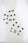 画像1: Candy Stripper / PEPE DOT SOCKS  白×黒 H-26-04-16-1006-PU-ZA-KB-ZH (1)