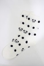 画像2: Candy Stripper / PEPE DOT SOCKS  白×黒 H-26-04-16-1006-PU-ZA-KB-ZH (2)