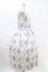 画像2: Melody BasKet / Rabbit cardジャンパースカート  サックス H-26-04-16-1009-LO-OP-KB-ZH (2)
