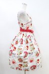 画像2: Emily Temple cute / Vintage Strawberryキャミソールワンピース  オフホワイト H-26-04-16-1012-ET-OP-KB-ZH (2)