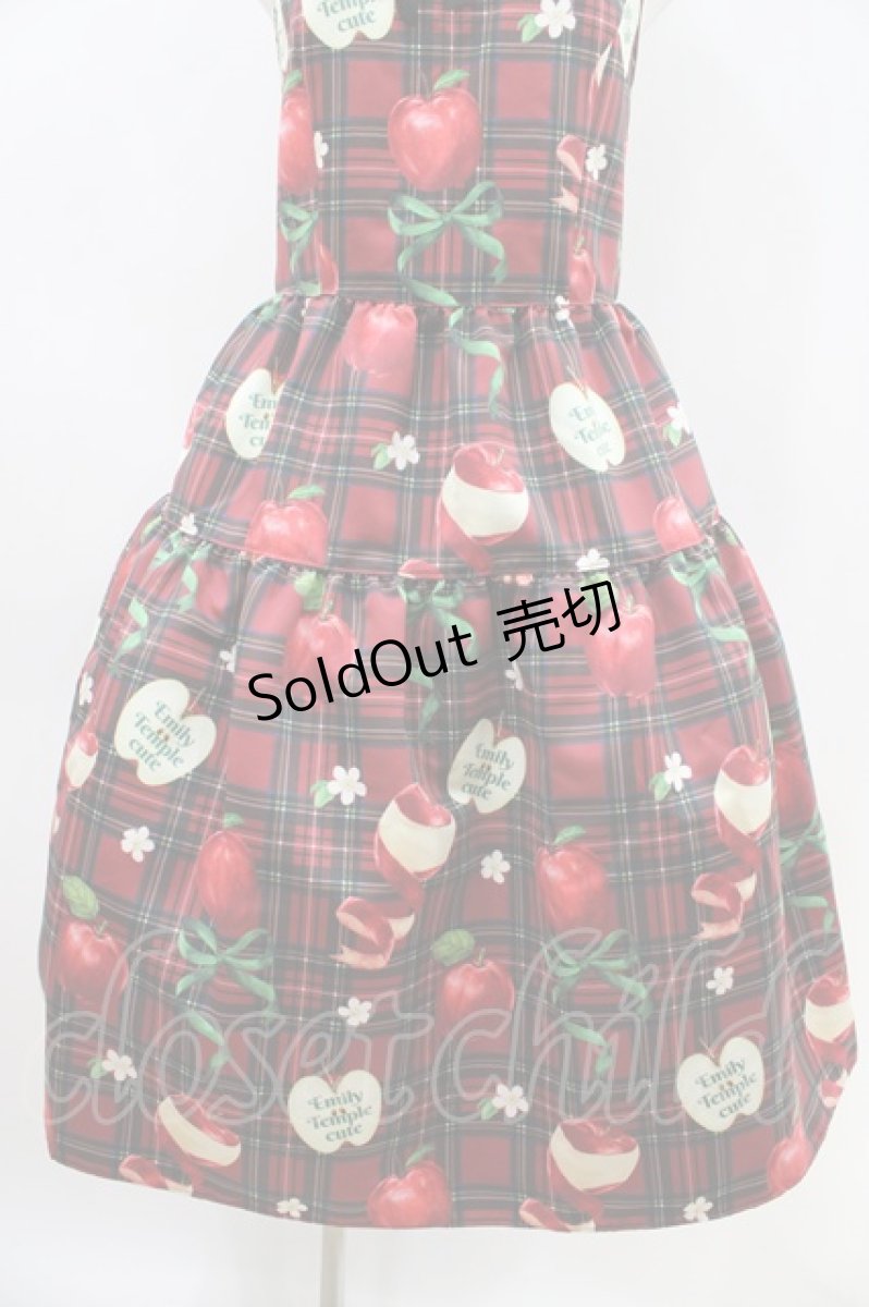 画像5: Emily Temple cute / タータンRibbonAppleノースリーブワンピース  red H-26-04-16-1013-ET-OP-KB-ZH (5)
