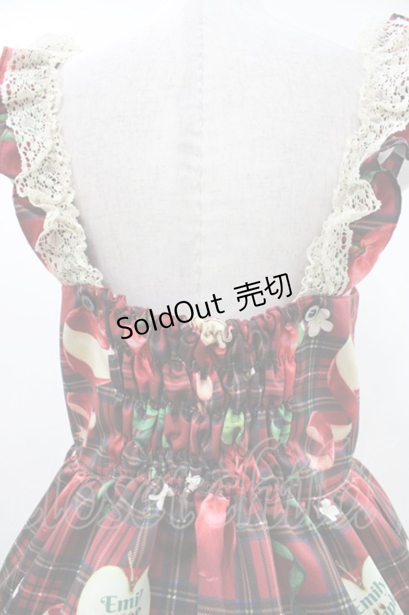 画像6: Emily Temple cute / タータンRibbonAppleノースリーブワンピース  red H-26-04-16-1013-ET-OP-KB-ZH (6)