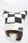 画像2: Candy Stripper / CHECKER SQUARE BEANIE  BLACK×OFF WHITE H-26-04-16-1002-PU-AC-KB-ZH (2)