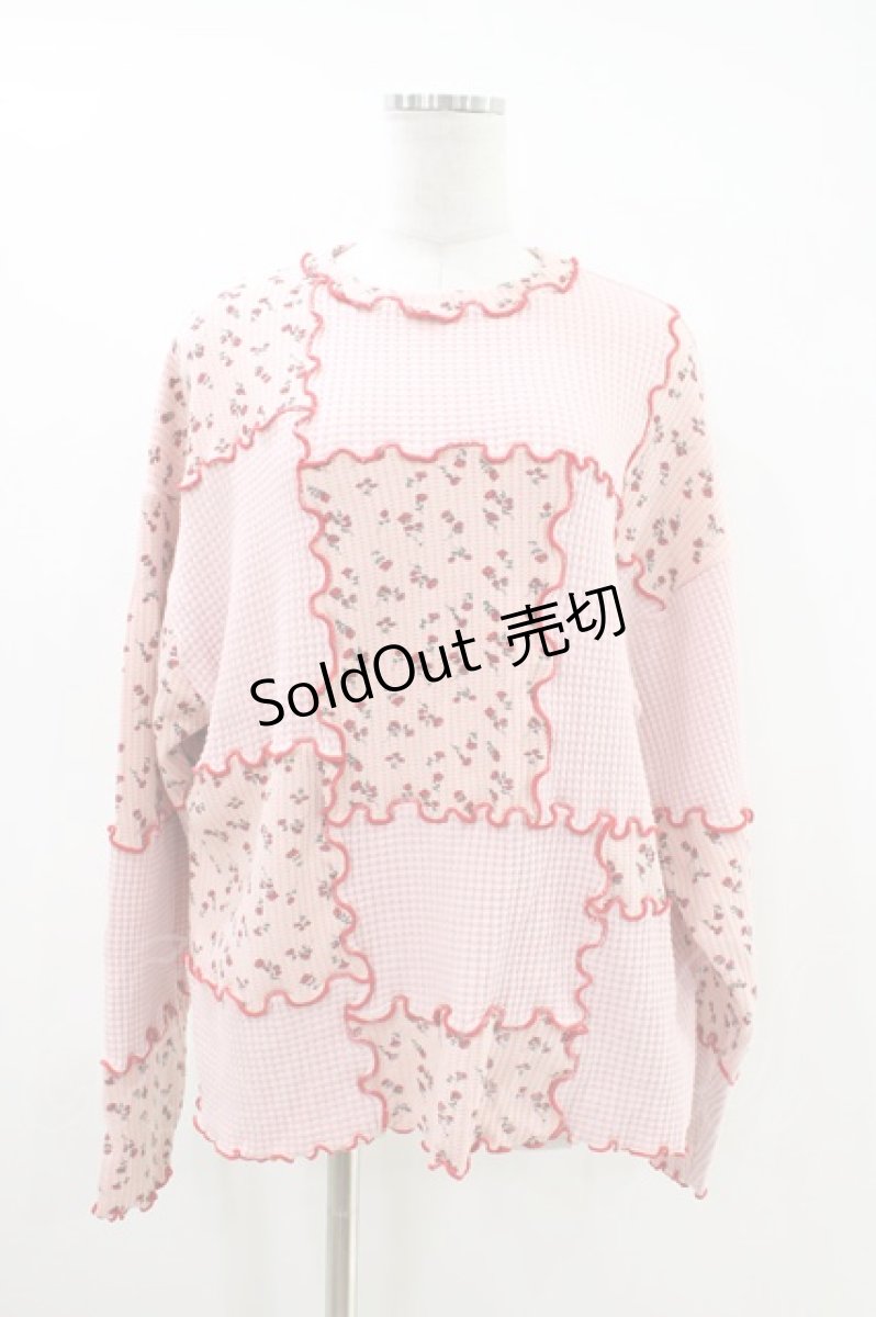画像1: Candy Stripper / SUNNY DAY PATCHWORKトップス  ピンク H-26-04-16-1019-PU-TO-KB-ZH (1)