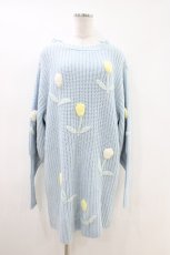 画像1: Candy Stripper / TULIP LOVER KNIT ONE-PIECE  LIGHT BLUE H-26-04-16-1020-PU-OP-KB-ZT0517H (1)