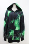 画像1: NieR Clothing / 総柄ZIPパーカー F 黒×緑 H-26-04-16-1023-PU-TO-KB-ZH (1)