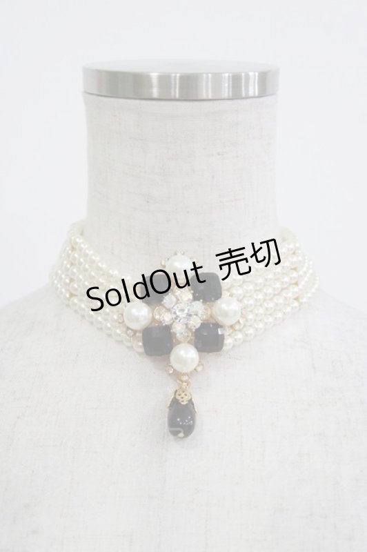 画像1: JESUS DIAMANTE / パールチョーカー  オフ H-26-04-16-063-JE-AC-NS-ZH (1)