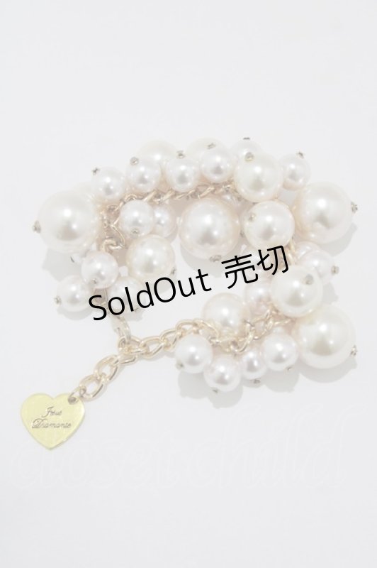 画像1: JESUS DIAMANTE / パールブレスレット  オフ H-26-04-16-064-JE-AC-NS-ZH (1)