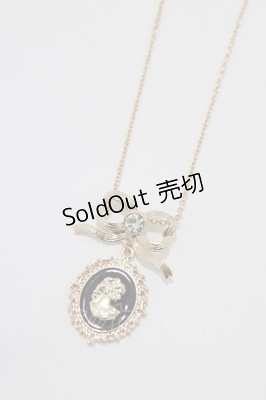 画像1: m petit by misako / カメオネックレス  ブラック H-26-04-16-065-LO-AC-NS-ZH (1)