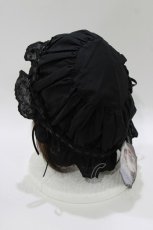 画像2: Kurumi Collaboration / CLK＊フリルキャップ  ブラック H-26-04-16-077-GO-AC-NS-ZH (2)