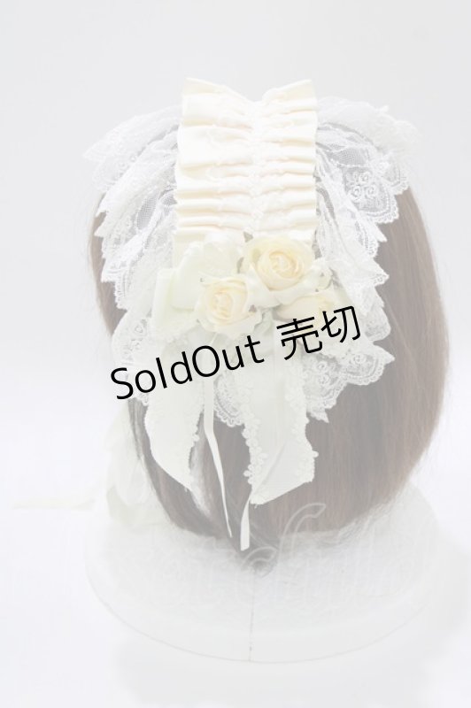 画像2: ALICE and the PIRATES / ドロシーさんのフリルヘッドドレス  アイボリー H-26-04-16-079-PA-AC-NS-ZH (2)