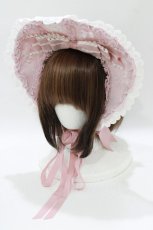 画像1: BABY,THE STARS SHINE BRIGHT / Ribbon Couture Paletteボンネット  ピンク H-26-04-16-080-BA-ZA-NS-ZH (1)